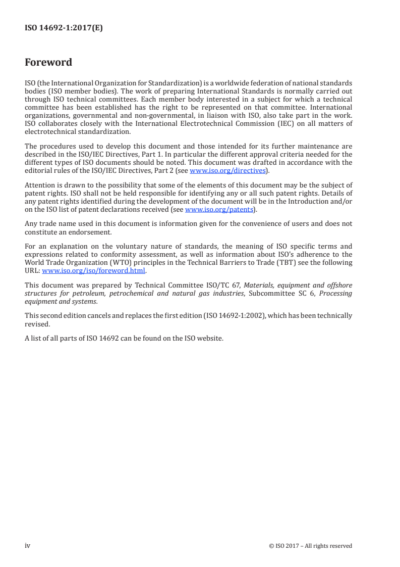 ISO 14692-1:2017 ISO 14692-1:2017 - Petroleum and natural gas industries — Glass-reinforced plastics (GRP) piping — Part 1: Vocabulary, symbols, applications and materials/17/2017 - Page 4 preview