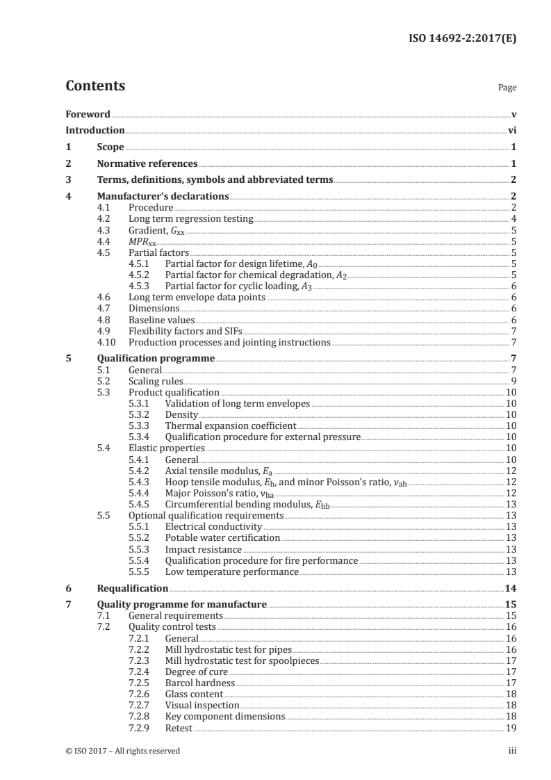 ISO 14692-2:2017 ISO 14692-2:2017 - Petroleum and natural gas industries — Glass-reinforced plastics (GRP) piping — Part 2: Qualification and manufacture/17/2017 - Page 3 preview