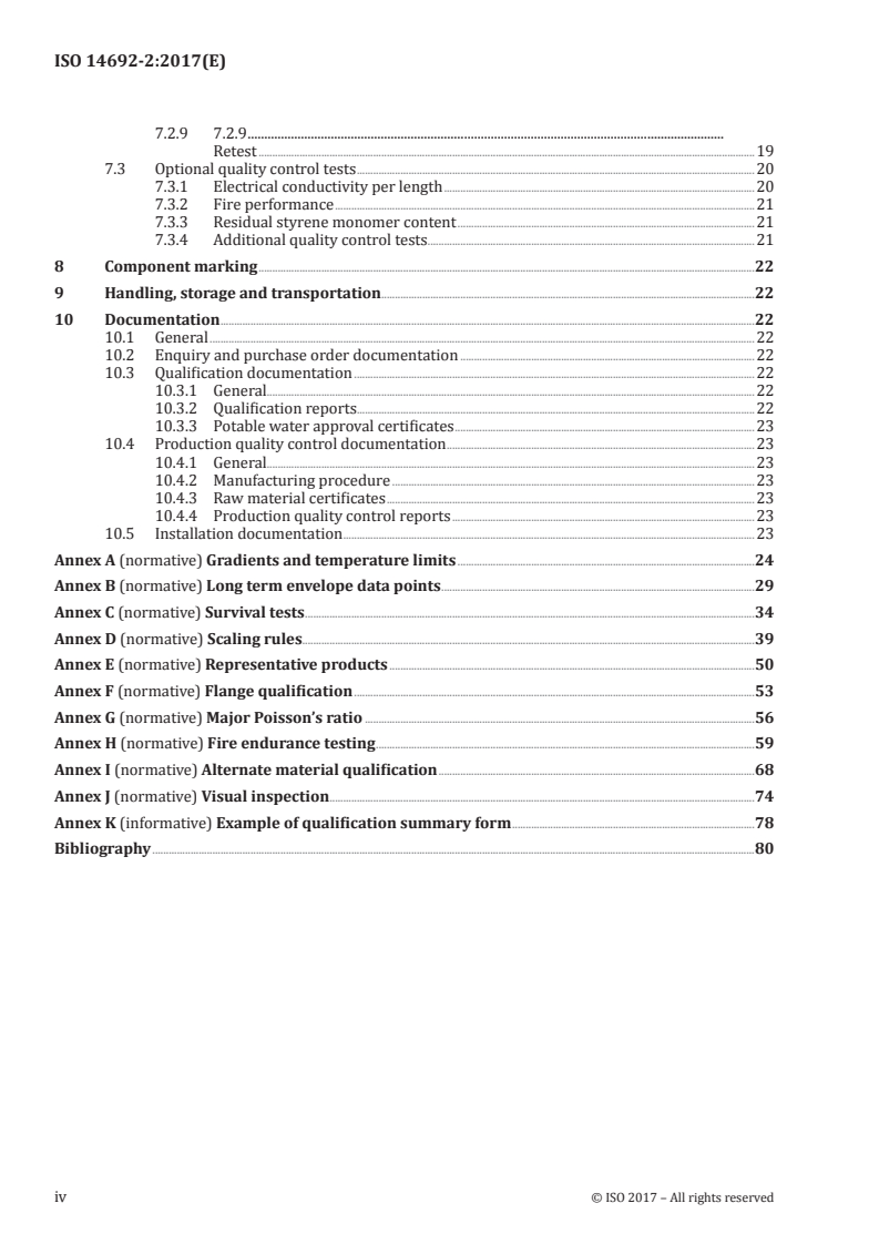 ISO 14692-2:2017 ISO 14692-2:2017 - Petroleum and natural gas industries — Glass-reinforced plastics (GRP) piping — Part 2: Qualification and manufacture/17/2017 - Page 4 preview