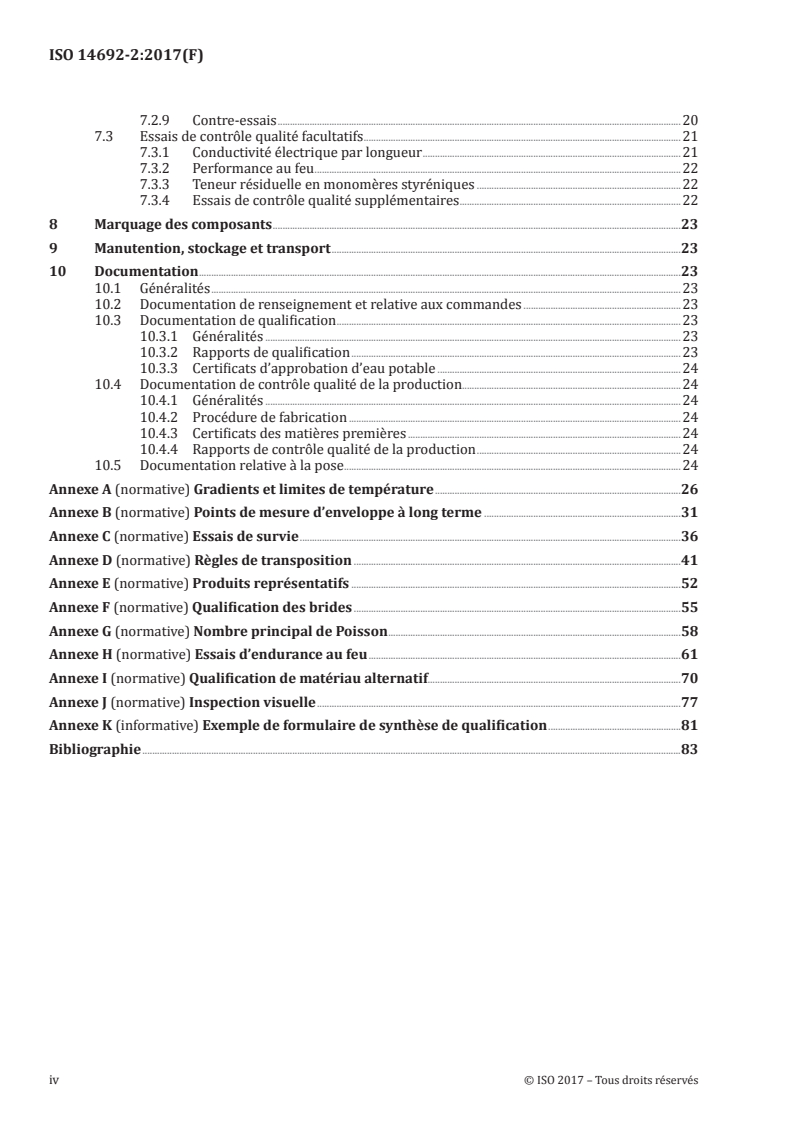 ISO 14692-2:2017 ISO 14692-2:2017 - Industries du pétrole et du gaz naturel — Canalisations en plastique renforcé de verre (PRV) — Partie 2: Qualification et fabrication/17/2017 - Page 4 preview