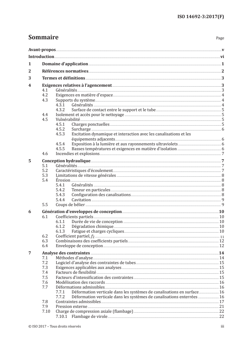 ISO 14692-3:2017 ISO 14692-3:2017 - Industries du pétrole et du gaz naturel — Canalisations en plastique renforcé de verre (PRV) — Partie 3: Conception des systèmes/17/2017 - Page 3 preview