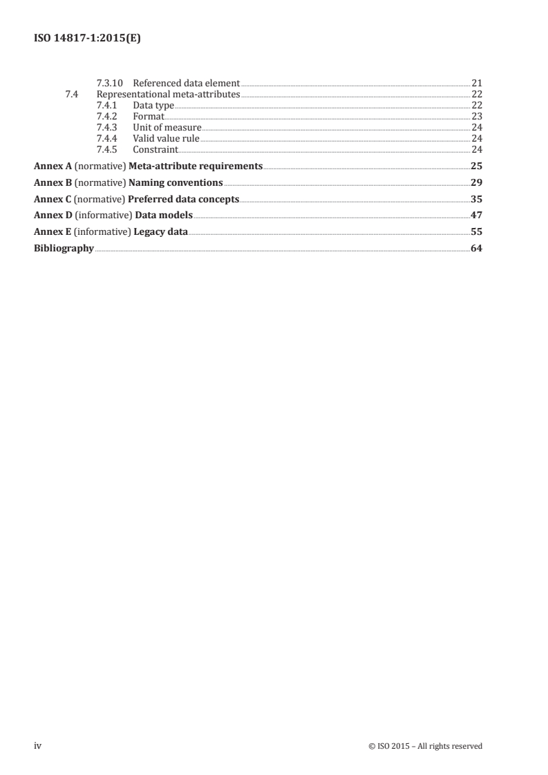 ISO 14817-1:2015 ISO 14817-1:2015 - Intelligent transport systems — ITS central data dictionaries — Part 1: Requirements for ITS data definitions/19/2015 - Page 4 preview