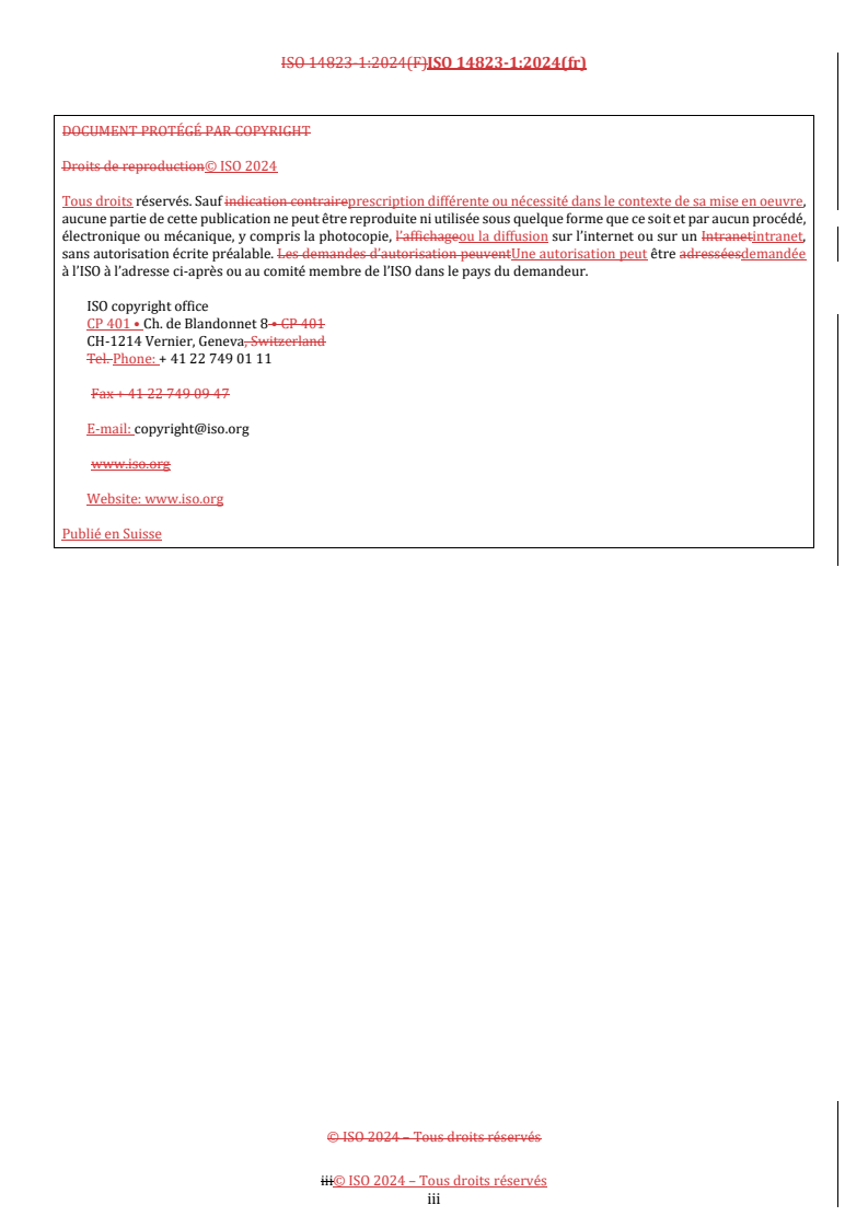 ISO 14823-1:2024 REDLINE ISO 14823-1:2024 - Systèmes de transport intelligents — Dictionnaire de données graphiques — Partie 1: Spécification
Released:6/13/2024 - Page 3 preview