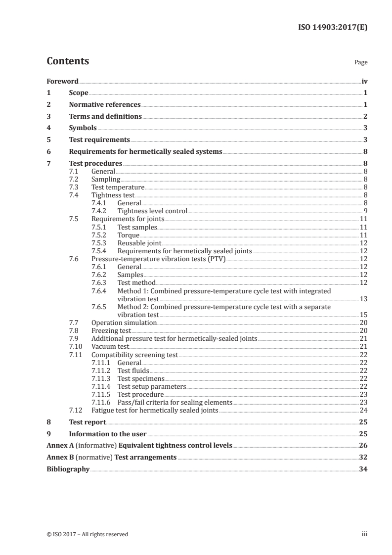 ISO 14903:2017 ISO 14903:2017 - Refrigerating systems and heat pumps — Qualification of tightness of components and joints/12/2017 - Page 3 preview