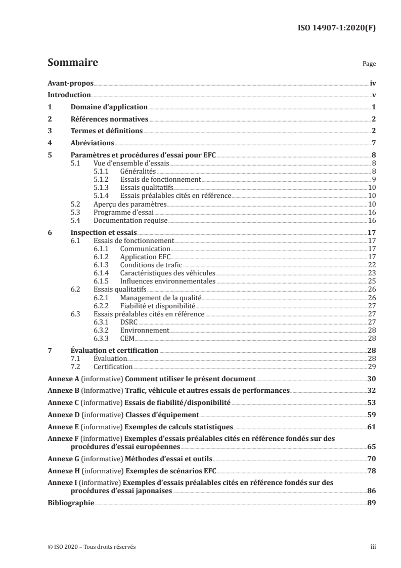 ISO 14907-1:2020 ISO 14907-1:2020 - Perception de télépéage — Procédures d'essais relatifs aux équipements embarqués et aux équipements fixes — Partie 1: Descriptions des procédures d'essais/22/2020 - Page 3 preview