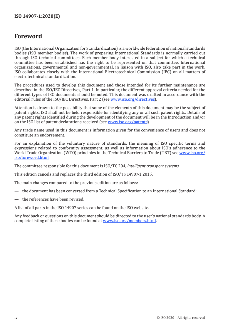 ISO 14907-1:2020 ISO 14907-1:2020 - Electronic fee collection — Test procedures for user and fixed equipment — Part 1: Description of test procedures/18/2020 - Page 4 preview