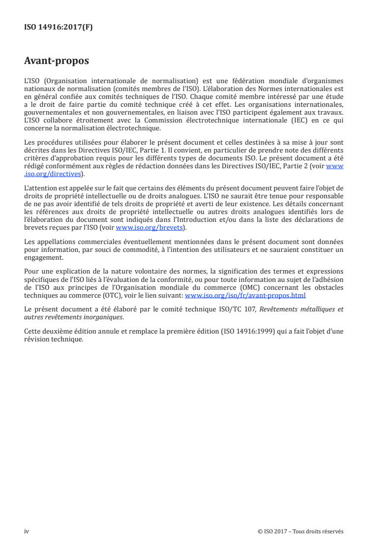 ISO 14916:2017 ISO 14916:2017 - Projection thermique — Mesure de l'adhérence par essais de traction/2/2017 - Page 4 preview