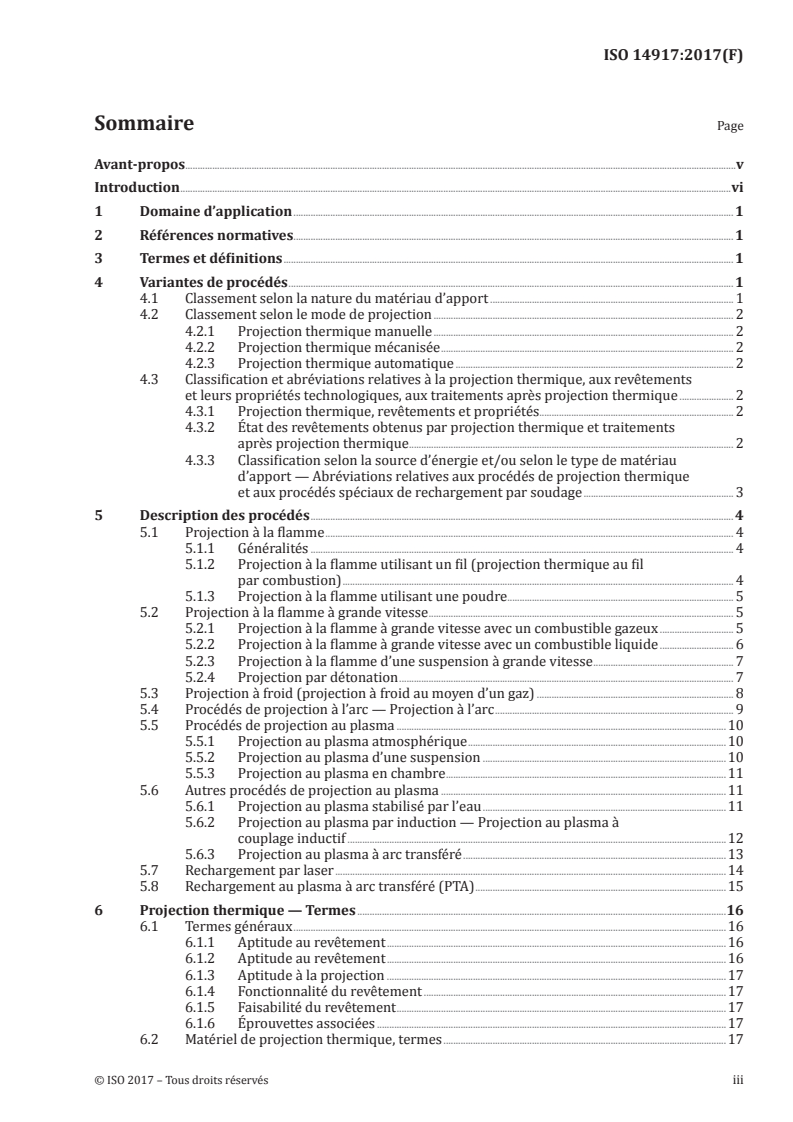 ISO 14917:2017 ISO 14917:2017 - Projection thermique — Terminologie, classification/2/2017 - Page 3 preview