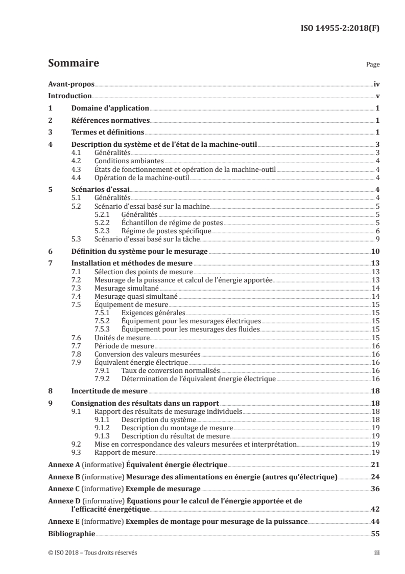 ISO 14955-2:2018 ISO 14955-2:2018 - Machines-outils — Évaluation environnementale des machines-outils — Partie 2: Méthode pour mesurer l'énergie apportée aux machines-outils et aux composants de machines-outils/8/2018 - Page 3 preview