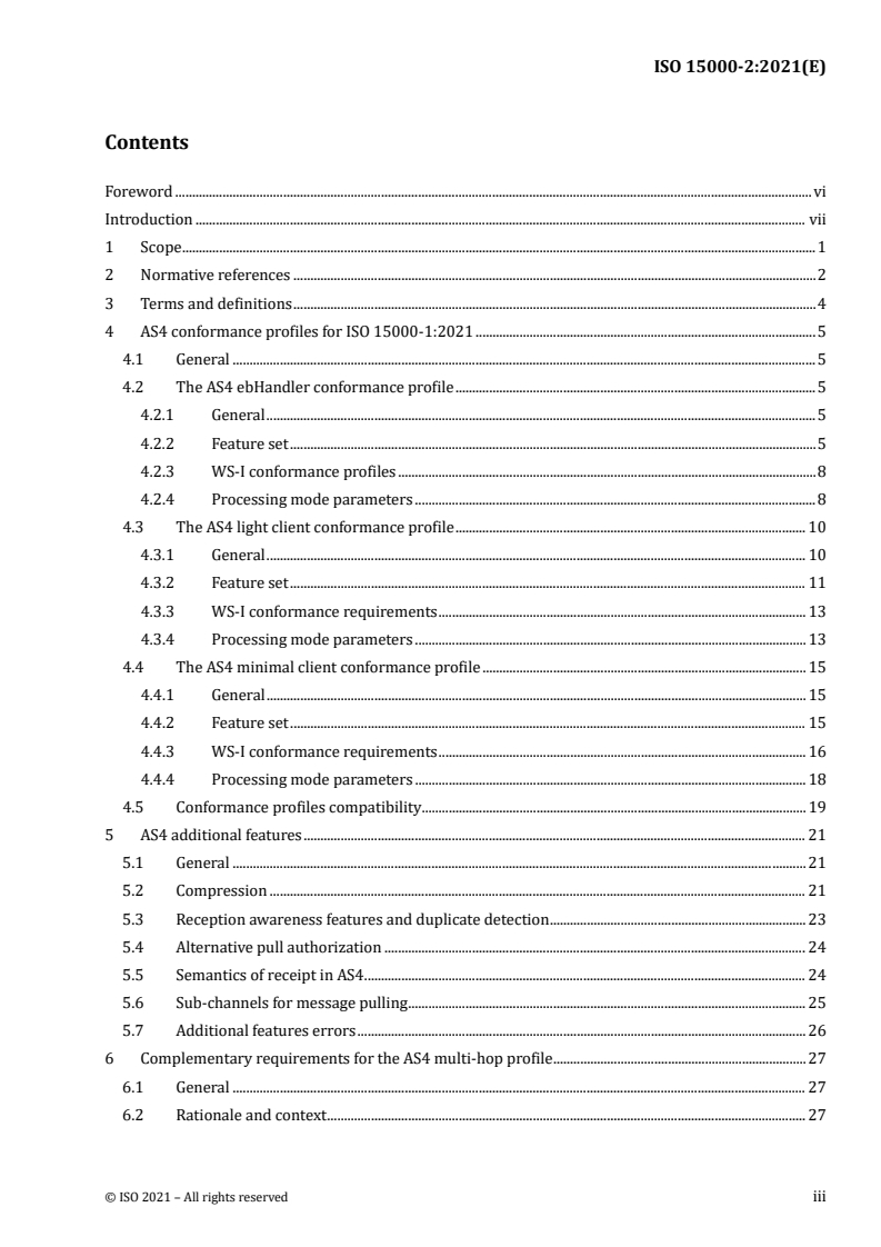 ISO 15000-2:2021 ISO 15000-2:2021 - Electronic business eXtensible Markup Language (ebXML) — Part 2: Applicability Statement (AS) profile of ebXML messaging service/15/2021 - Page 3 preview