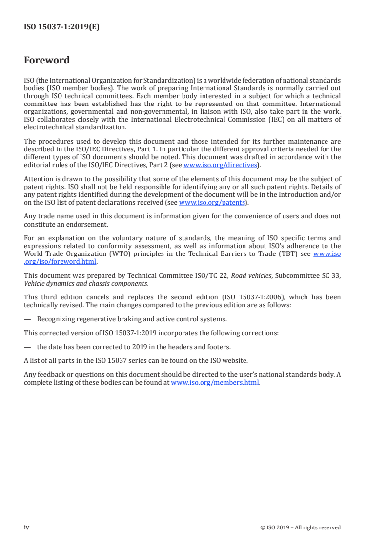 ISO 15037-1:2019 ISO 15037-1:2019 - Road vehicles — Vehicle dynamics test methods — Part 1: General conditions for passenger cars/26/2019 - Page 4 preview