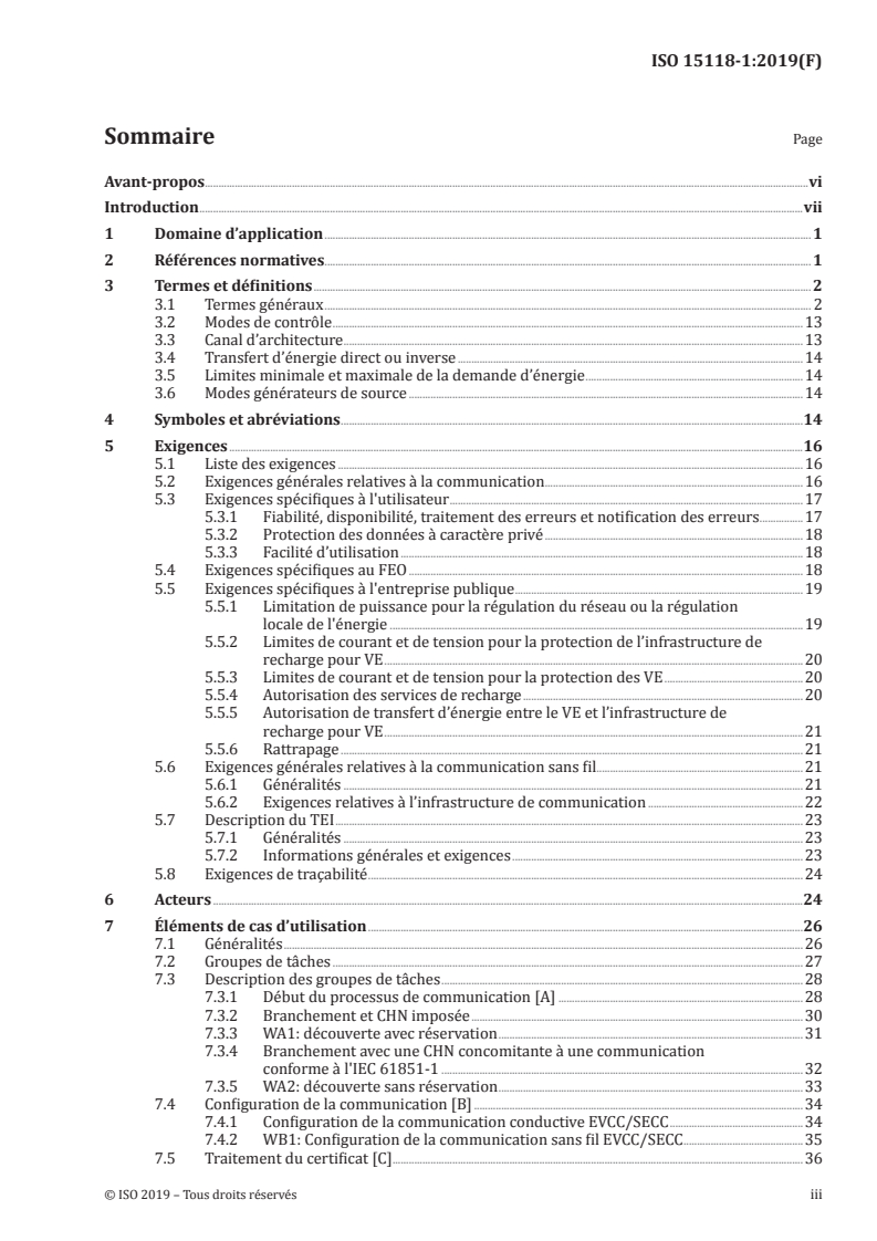 ISO 15118-1:2019 ISO 15118-1:2019 - Véhicules routiers — Interface de communication entre véhicule et réseau électrique — Partie 1: Informations générales et définition de cas d'utilisation
Released:11/19/2019 - Page 3 preview