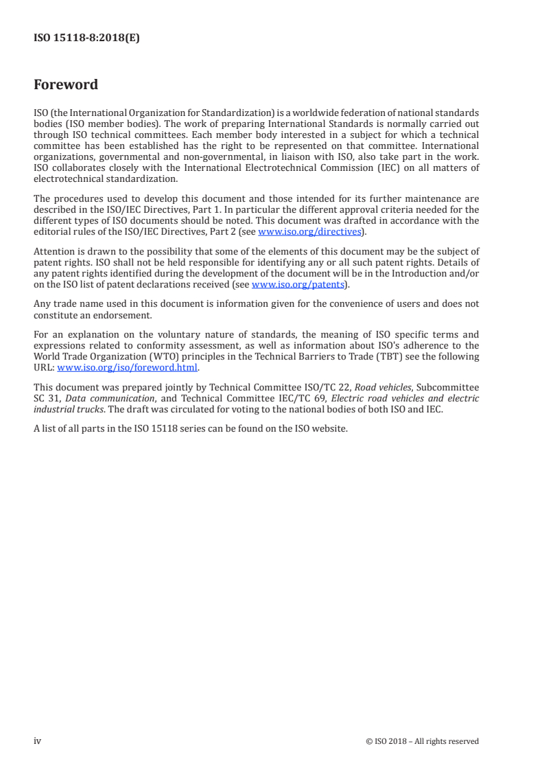 ISO 15118-8:2018 ISO 15118-8:2018 - Road vehicles — Vehicle to grid communication interface — Part 8: Physical layer and data link layer requirements for wireless communication
Released:2/27/2018 - Page 4 preview