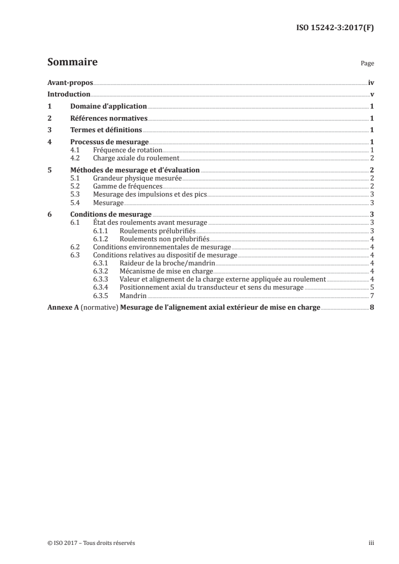 ISO 15242-3:2017 ISO 15242-3:2017 - Roulements — Méthodes de mesurage des vibrations — Partie 3: Roulements à rotule sur rouleaux et à rouleaux coniques, à alésage et surface extérieure cylindriques/8/2017 - Page 3 preview