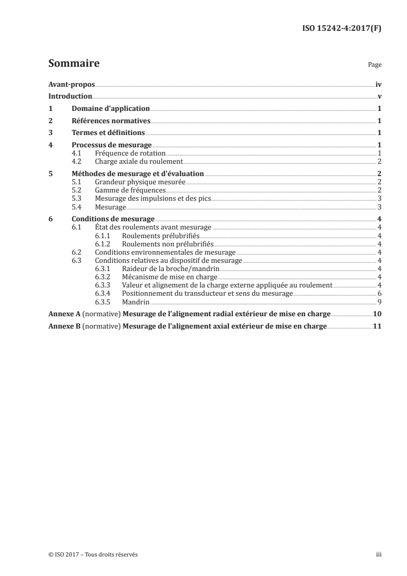 SIST ISO 15242-4:2020 ISO 15242-4:2017 - Roulements — Méthodes de mesurage des vibrations — Partie 4: Roulements radiaux à rouleaux cylindriques, à alésage et surface extérieure cylindriques/13/2017 - Page 3 preview