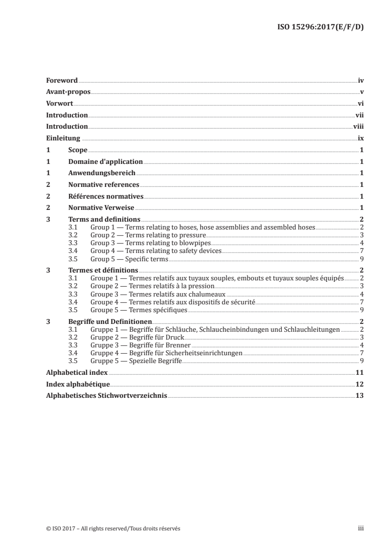 ISO 15296:2017 ISO 15296:2017 - Gas welding equipment — Vocabulary/11/2017 - Page 3 preview