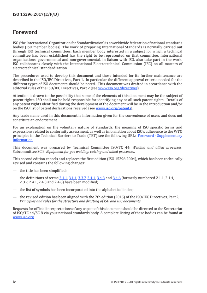ISO 15296:2017 ISO 15296:2017 - Gas welding equipment — Vocabulary/11/2017 - Page 4 preview