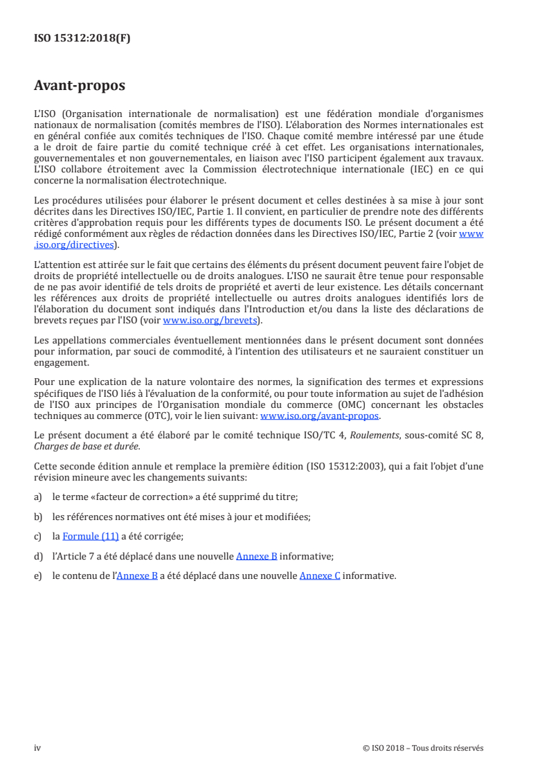 ISO 15312:2018 ISO 15312:2018 - Roulements — Vitesse de référence thermique — Calculs/27/2018 - Page 4 preview