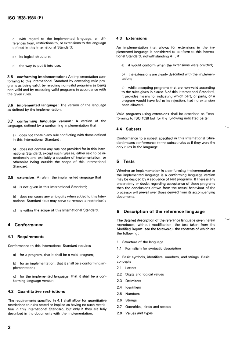 ISO 1538:1984 ISO 1538:1984 - Programming languages — ALGOL 60/1/1984 - Page 4 preview