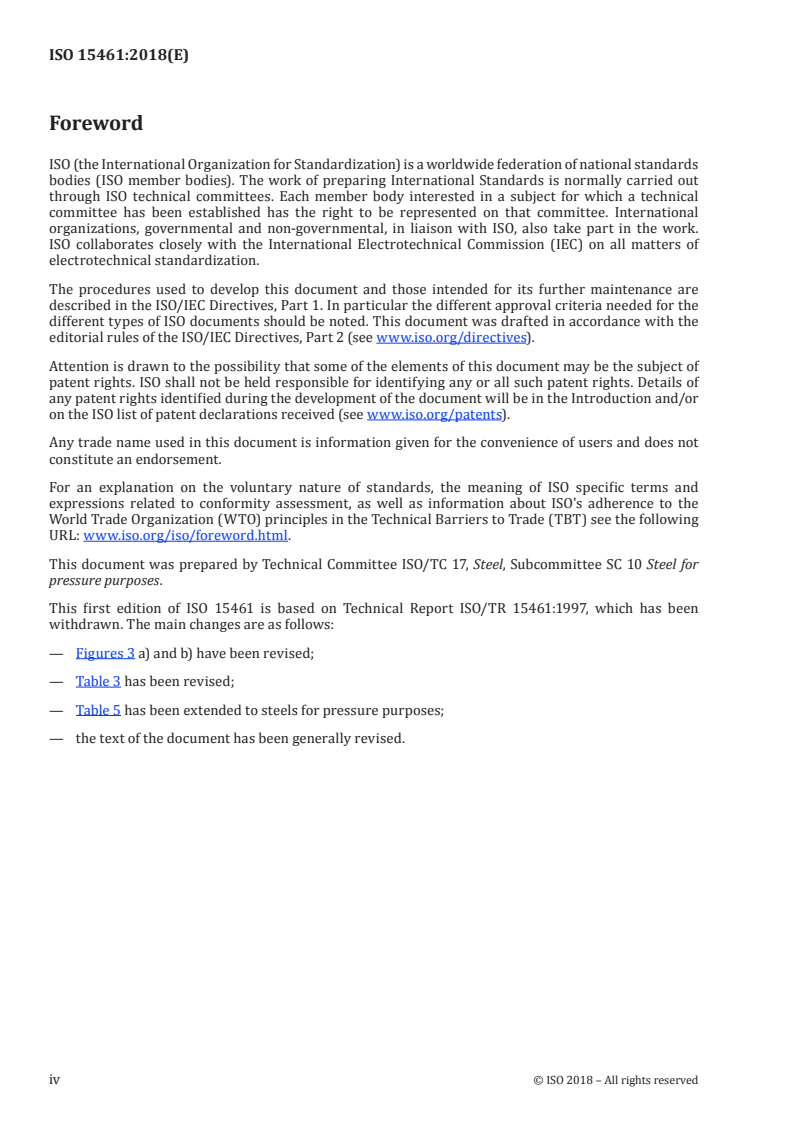 ISO 15461:2018 ISO 15461:2018 - Steel forgings — Testing frequency, sampling conditions and test methods for mechanical tests/1/2018 - Page 4 preview