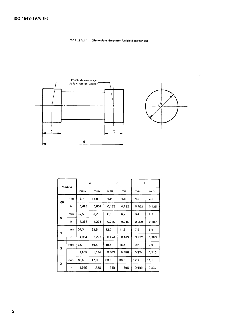 ISO 1548:1976 ISO 1548:1976 - Aéronefs — Porte-fusible de précision — Type A/1/1976 - Page 4 preview