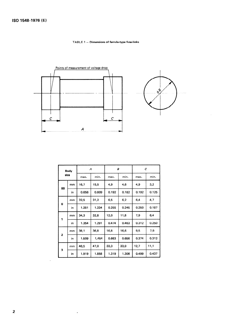ISO 1548:1976 ISO 1548:1976 - Aircraft — Precision fuse-links — Type A/1/1976 - Page 4 preview