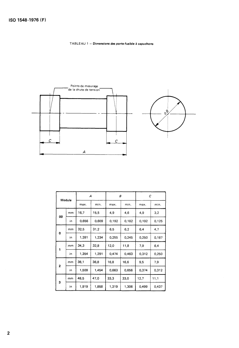 ISO 1548:1976 ISO 1548:1976 - Aéronefs — Porte-fusible de précision — Type A/1/1976 - Page 4 preview