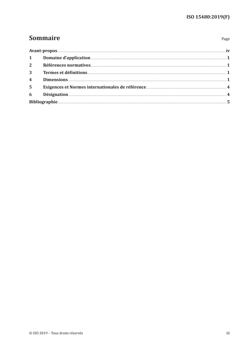 ISO 15480:2019 ISO 15480:2019 - Fixations — Vis autoperceuses à tête hexagonale à embase plate, avec filetage de vis à tôle/6/2019 - Page 3 preview