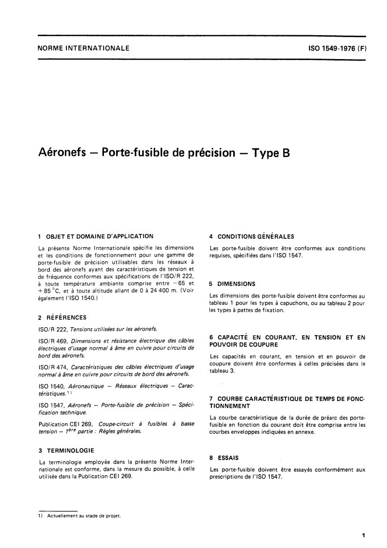 ISO 1549:1976 ISO 1549:1976 - Aéronefs — Porte-fusible de précision — Type B/1/1976 - Page 3 preview