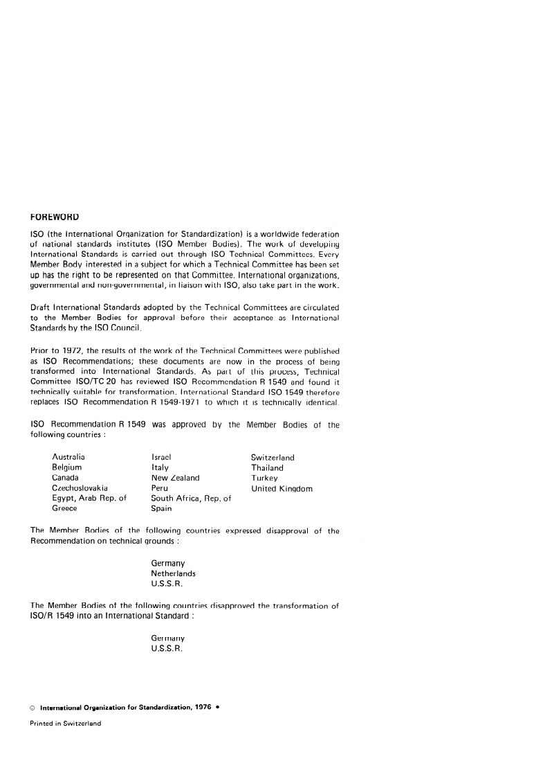 ISO 1549:1976 ISO 1549:1976 - Aircraft — Precision fuse-links — Type B/1/1976 - Page 2 preview