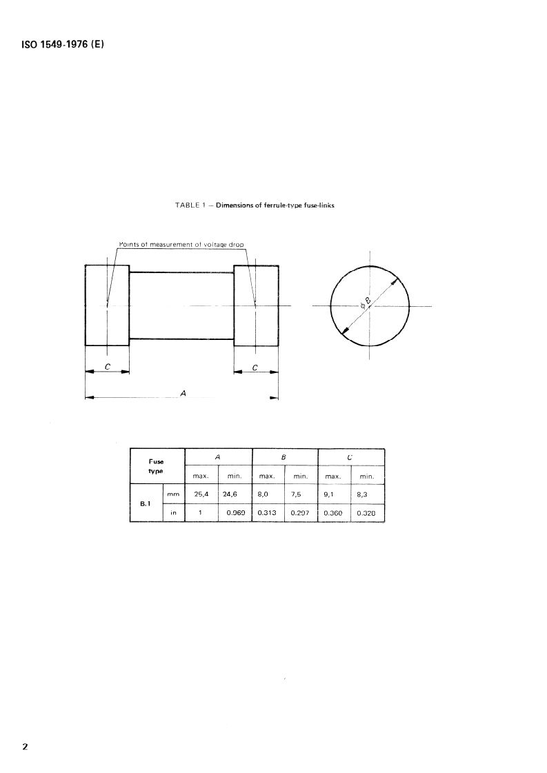 ISO 1549:1976 ISO 1549:1976 - Aircraft — Precision fuse-links — Type B/1/1976 - Page 4 preview