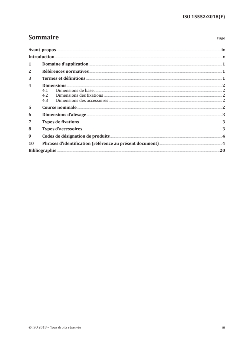 SIST ISO 15552:2021 ISO 15552:2018 - Transmissions pneumatiques — Vérins avec fixations détachables, série 1 000 kPa (10 bar), alésages de 32 mm à 320 mm — Dimensions de base, des fixations et des accessoires/5/2018 - Page 3 preview