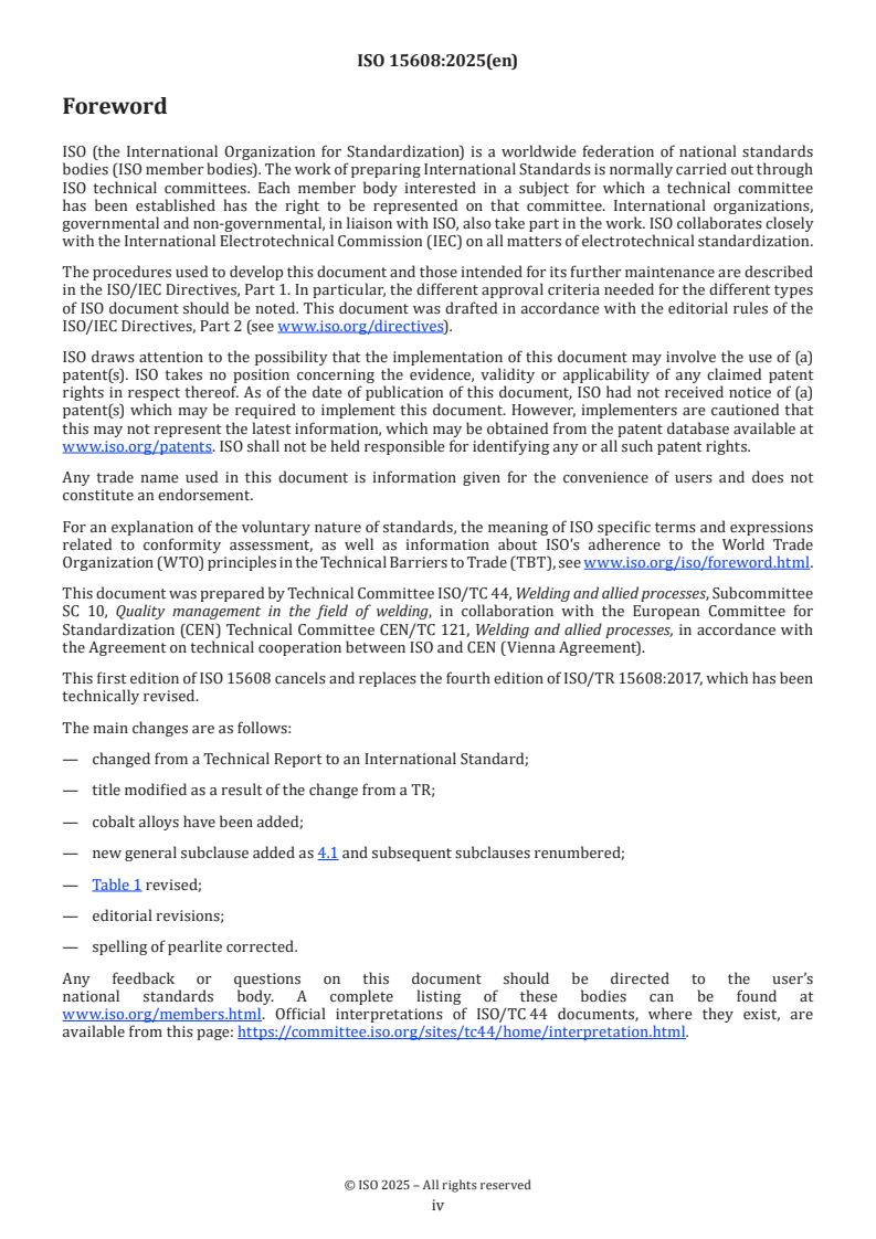 ISO 15608:2025 ISO 15608:2025 - Welding — Grouping system for metallic materials
Released:10/16/2025 - Page 4 preview