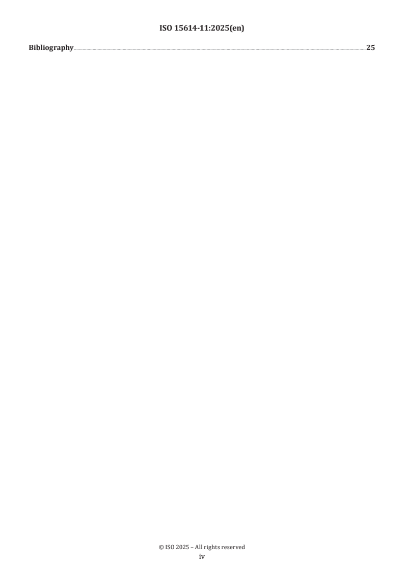 ISO 15614-11:2025 ISO 15614-11:2025 - Specification and qualification of welding procedures for metallic materials — Welding procedure test — Part 11: Electron and laser beam welding
Released:10/3/2025 - Page 4 preview