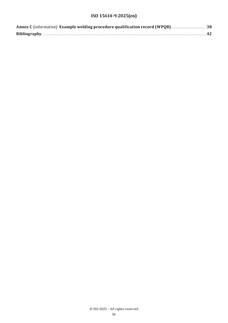 ISO 15614-9:2025 ISO 15614-9:2025 - Specification and qualification of welding procedures for metallic materials — Welding procedure test — Part 9: Underwater hyperbaric wet welding
Released:5. 11. 2025 - Page 4 preview