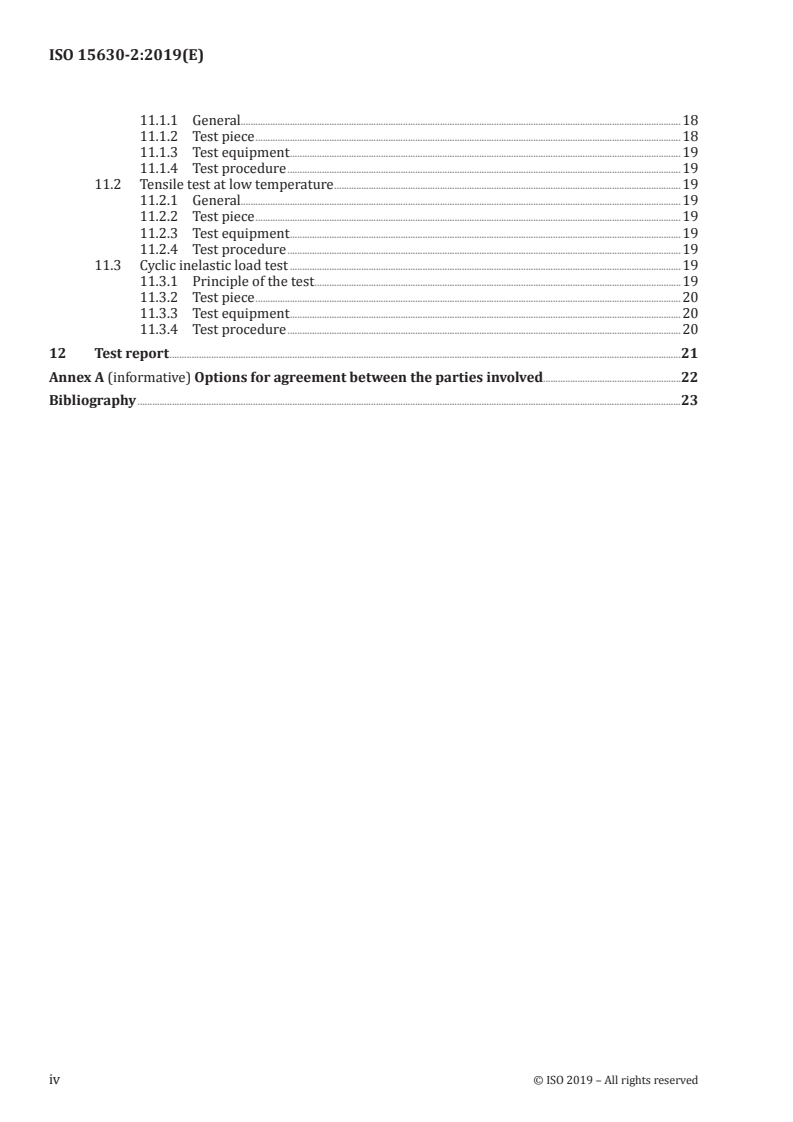 ISO 15630-2:2019 ISO 15630-2:2019 - Steel for the reinforcement and prestressing of concrete — Test methods — Part 2: Welded fabric and lattice girders/7/2019 - Page 4 preview