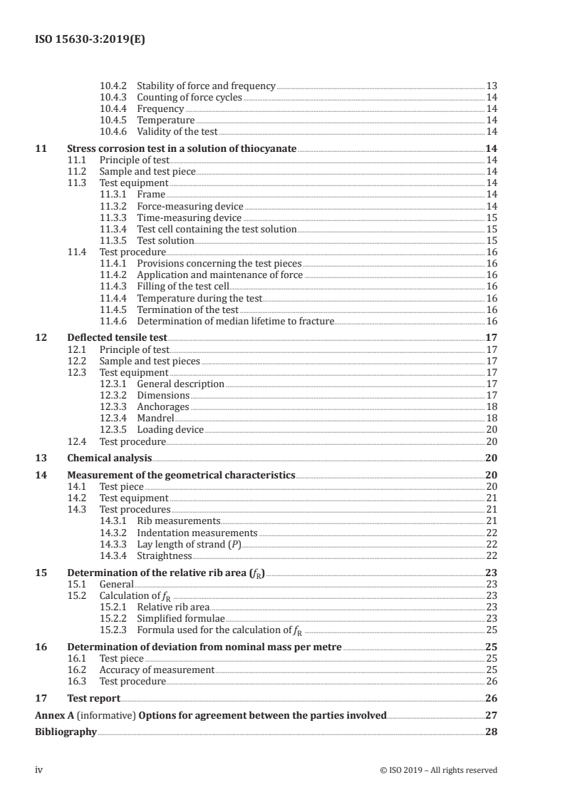 ISO 15630-3:2019 ISO 15630-3:2019 - Steel for the reinforcement and prestressing of concrete — Test methods — Part 3: Prestressing steel/3/2019 - Page 4 preview