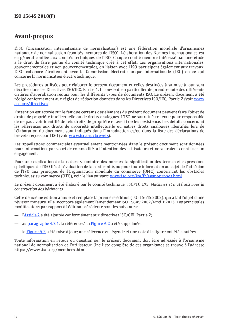 ISO 15645:2018 ISO 15645:2018 - Équipement pour la construction et l'entretien des routes — Fraiseuses — Terminologie et spécifications commerciales/29/2019 - Page 4 preview
