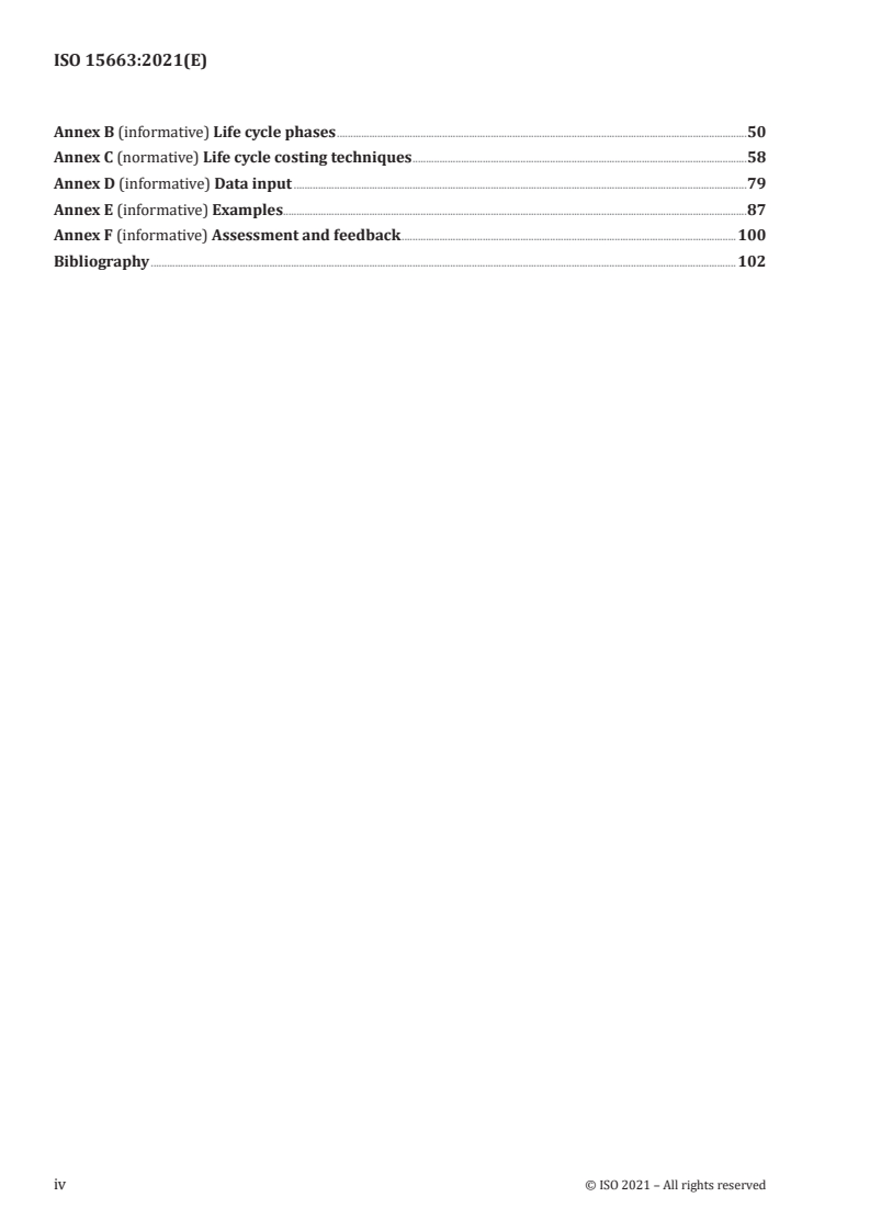 ISO 15663:2021 ISO 15663:2021 - Petroleum, petrochemical and natural gas industries — Life cycle costing/25/2021 - Page 4 preview