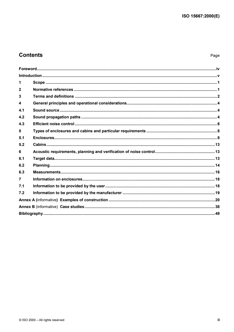 ISO 15667:2000 ISO 15667:2000 - Acoustics — Guidelines for noise control by enclosures and cabins/25/2000 - Page 3 preview