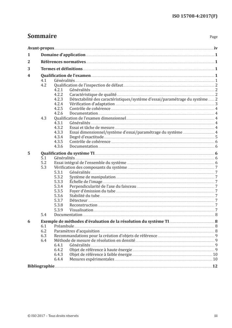ISO 15708-4:2017 ISO 15708-4:2017 - Essais non destructifs — Méthodes par rayonnements pour la tomographie informatisée — Partie 4: Qualification/26/2019 - Page 3 preview