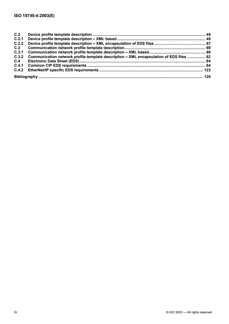 ISO 15745-4:2003 ISO 15745-4:2003 - Industrial automation systems and integration — Open systems application integration framework — Part 4: Reference description for Ethernet-based control systems/5/2003 - Page 4 preview
