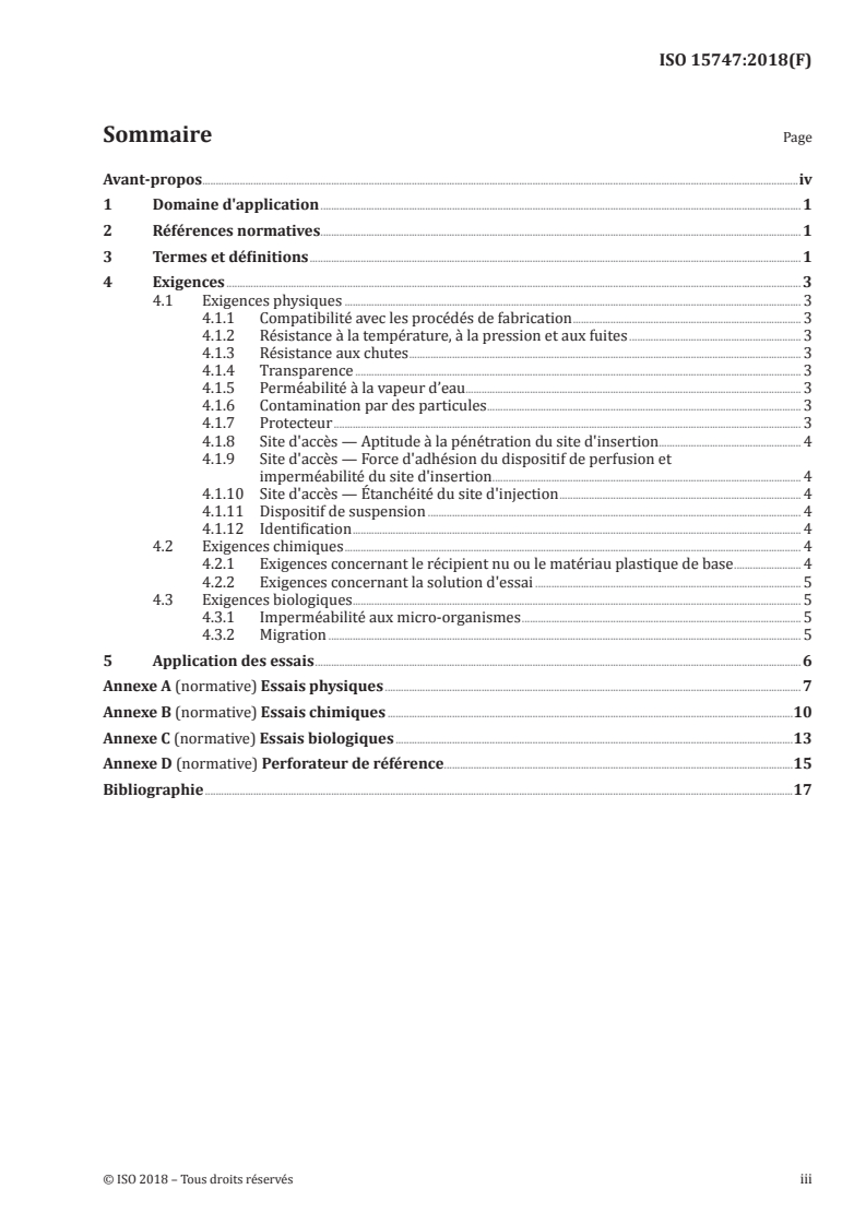 ISO 15747:2018 ISO 15747:2018 - Récipients en plastique pour injections intraveineuses
Released:10/23/2018 - Page 3 preview