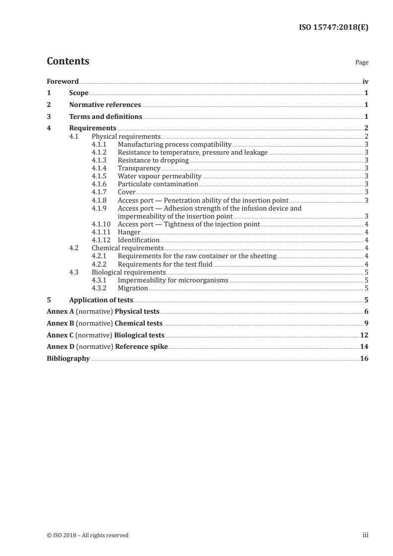 ISO 15747:2018 ISO 15747:2018 - Plastic containers for intravenous injections
Released:9/20/2018 - Page 3 preview