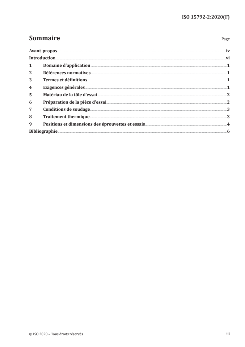 ISO 15792-2:2020 ISO 15792-2:2020 - Produits consommables pour le soudage — Méthodes d'essai — Partie 2: Préparation de pièces d'essai et d'éprouvettes en une ou deux passes en acier/20/2020 - Page 3 preview