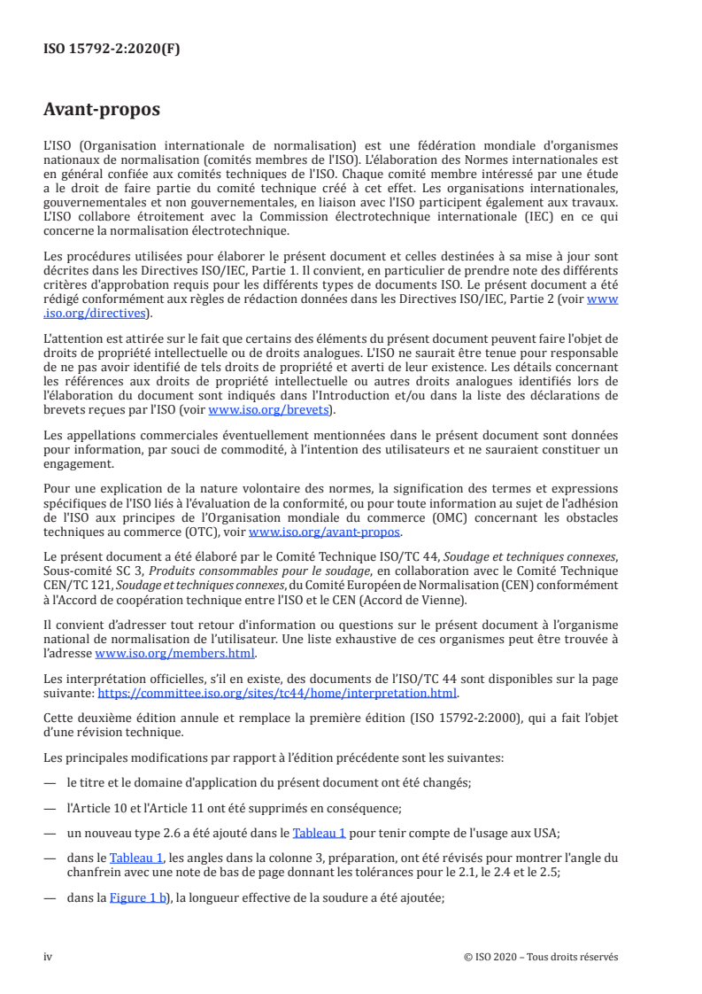 ISO 15792-2:2020 ISO 15792-2:2020 - Produits consommables pour le soudage — Méthodes d'essai — Partie 2: Préparation de pièces d'essai et d'éprouvettes en une ou deux passes en acier/20/2020 - Page 4 preview