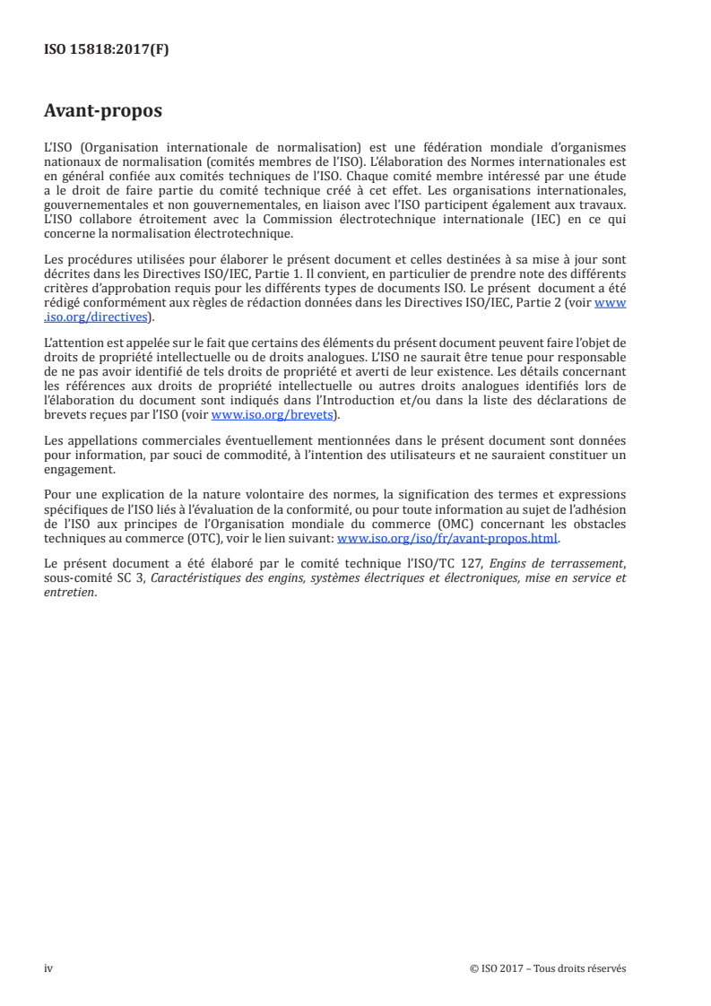 ISO 15818:2017 ISO 15818:2017 - Engins de terrassement — Points d'ancrage pour le levage et l'arrimage — Exigences de performance/22/2017 - Page 4 preview