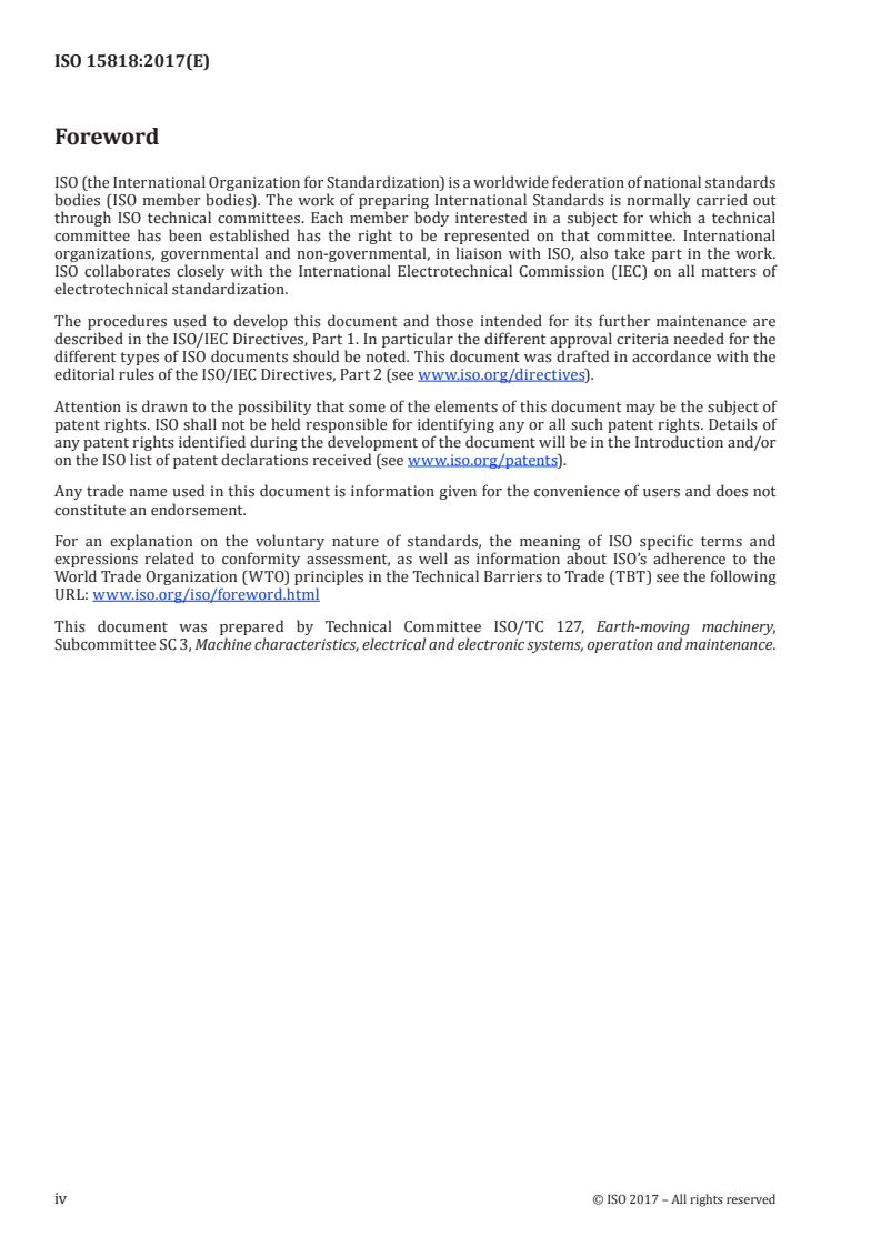 ISO 15818:2017 ISO 15818:2017 - Earth-moving machinery — Lifting and tying-down attachment points — Performance requirements/22/2017 - Page 4 preview