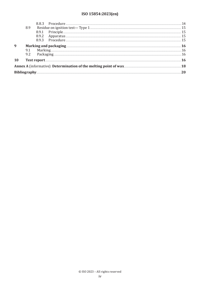ISO 15854:2023 ISO 15854:2023 - Dentistry — Casting and baseplate waxes - Page 4 preview