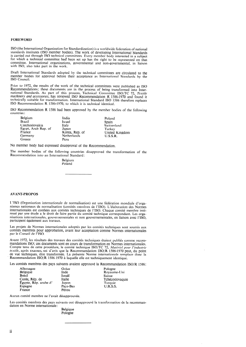 ISO 1586:1977 ISO 1586:1977 - Textile machinery and accessories — Shuttles — Terms and designation in relation to the position of the shuttle eye/1/1977 - Page 2 preview